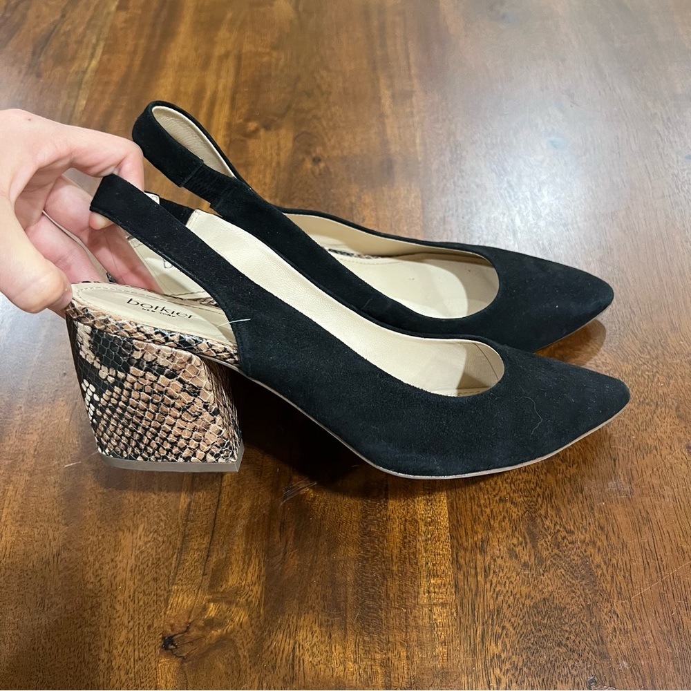 Botkier Shayla Block Heel Snake Slingback Pump Sa… - image 2